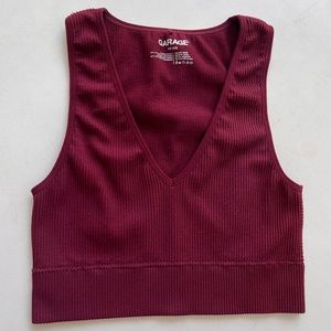 Garage Stella Seamless Plunge Tank Top Size XS